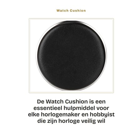 Dailygoods - Watch Cushion voor Horloge Reparatie - Professionele PU Kussen - Zwart - Klein - 5.3x5.3 cm
