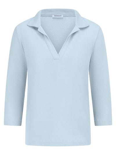 Poloshirt 3/4-mouwen Van Peter Hahn blauw
