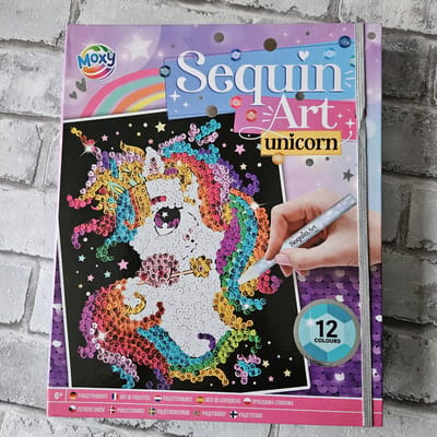 Sequins art eenhoorn, Diy kit, diamond painting