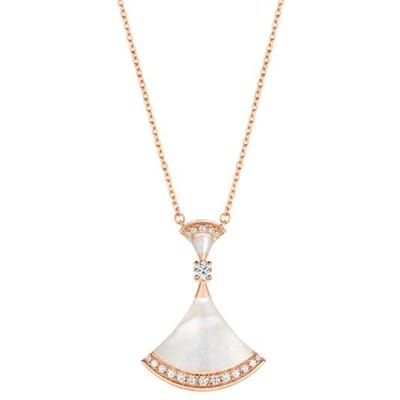 Boutique S925 Sterling Zilver Waaiervormige Hanger Rok Ketting Dames High-End Luxe Mode Sieraden 45cm beige