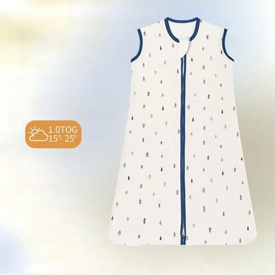 Babyslaapzakken 1.0 TOG - 2-pack 100% katoen | Draagbare deken voor pasgeborenen met dubbele ritssluiting | Zacht en ademend, machinewasbaar,Dennenbos -s