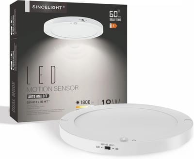 PIR Bewegingssensor LED Plafondlamp 18W - Automatisch AAN/UIT, Bewegingsgeactiveerd, Warm Wit 2700K, 2 Mode Instellingen