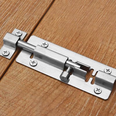 SnelShoppen - Pack van 10 Buiten Deursloten, Latch Lock, Bolt Lock, Schroefsloten voor Kleine Deuren, Ramen, Houten Deuren, Kastdeuren, Veilig en Duur