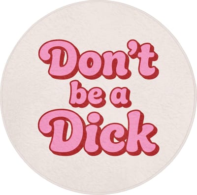 Badmat rond 70x70 cm - Antislip - Tekst - Boodschap - Roze - Badmatten voor badkamer - Badkamermat - Douchemat - Ronde badkamer mat