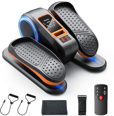 Desktop Elliptical Trainer - Mini Hometrainer - Thuis Fitness - 16 Snelheden - 43 x 48 x 27 cm - Oranje
