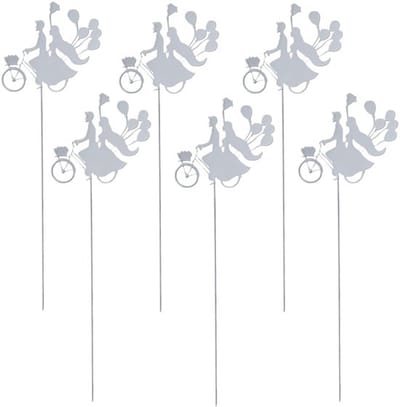 SPHProducts - Tuinstekers - Bruiloftdecoratie - Wit - Plantenstekers