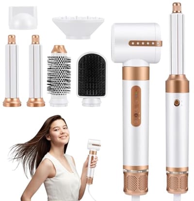7 in 1 Haardroger Borstel Set - Multifunctionele Hitte Borstel voor Stijl, Volume en Droogresultaat