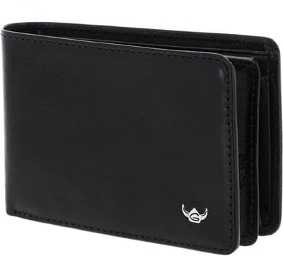 Golden Head Leren portemonnee Colorado RFID Protect Minischeintasche 1040 Schwarz zwart