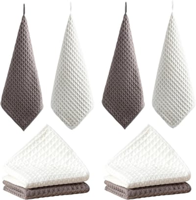 Set van 4 Wasbare Keukenhanddoeken 30 x 30 cm, Herbruikbare Doekjes met Poly Mesh Voor Eten, Duurzaam en Milieuvriendelijk