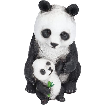 Simulatie Panda Ornamenten Synthetische Hars Beer Ornamenten voor Tuin Gazon Bureau Decoratie white