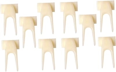 Vogel Fruitvork - Voedselhouder Papegaai - Vogels Voeden - Hygiënisch Houden - 20 Stuks - Beige