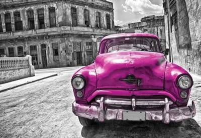 Fotobehang Vintage Car | XL - 208cm x 146cm | 130g/m2 Vlies