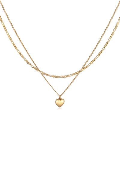 Elli - Halsketting - Dames Laagje hart hanger Figaro in 925 Sterling Zilver - Dames