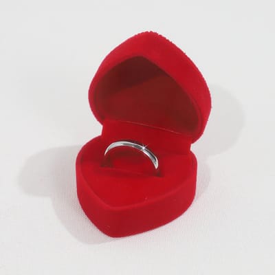 Hartvormig ringdoosje - Rood fluwelen ringen doosje - Hartvormig - Velvet Ringdoos - Sieraden Gift Box - Valentijnsdag - Aan-zoek - Liefde - Trouwring-houder - Huwelijk - Ring-case - CHPN