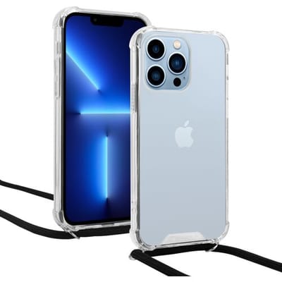 ShieldCase telefoonhoesje geschikt voor Apple iPhone 15 Pro schokbestendig hoesje met koord - transparant - Telefoonhoesje met koord - Backcover hoesje met koord