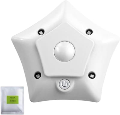 Slim Toilet Licht - Nachtlampje Luchtzuiveraar - Ruimte Verfrissen - Bewegingssensor Activering - 12 x 12 x 5 cm - Wit