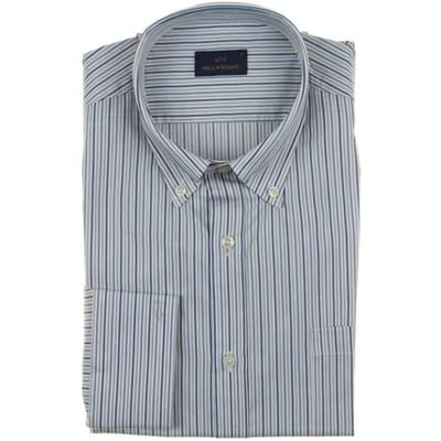 Paul & Shark Overhemd Cotton Twill Stripe Shirt Wit-Blauw / male