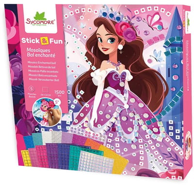 Sycomore mozaïek speelgoed Stick'N Fun Bal enchanté creatief knutselen.