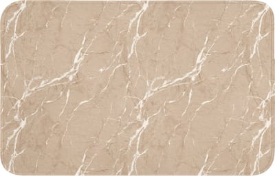 Badmat 80x50 cm - Antislip - Beige - Marmer - Organisch - Wit - Badmatten voor badkamer - Badkamermat - Douchemat - Badkamer mat