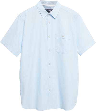 s.Oliver - male - Regular fit: fijn gestructureerd shirt met korte mouwen