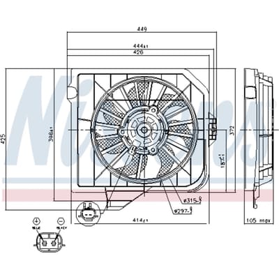 Koelventilatorwiel, motorkoeling NISSENS 85091