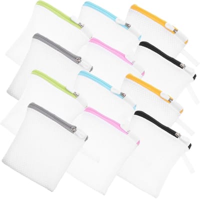 Mini Waszakken - Fijne Was - Kleding Beschermen - Dik Mesh Materiaal - 12 Stuks - Multi