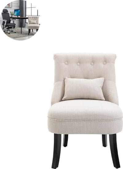 Fauteuil - Relaxzetel - Relaxstoel - Relaxfauteuil - Stoel - Voor één Persoon - Cremewit