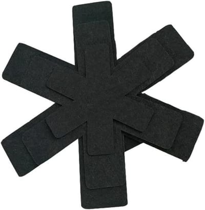 Pot Pan Protectors - Pannenbeschermers - Keuken Organisatie - Zachte Stof - 12 stuks - Zwart