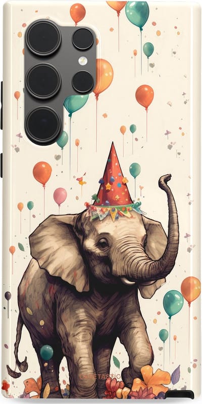 Casetastic Hoesje Geschikt voor Samsung S24 Ultra - Stijlvolle Beschermende Duo-layer Case - Ballonparade