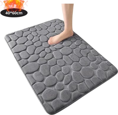 Nivard Badmat - Douchemat - Antislip - Wc Mat - Toiletmat - Badkamermat - Grijs - 40x60