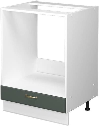 Ovenombouwkast Keuken - Keukenmodule Kast - Keuken Inrichten - Modulair Systeem - 60 cm Breed - Groen-Goud Landhuis
