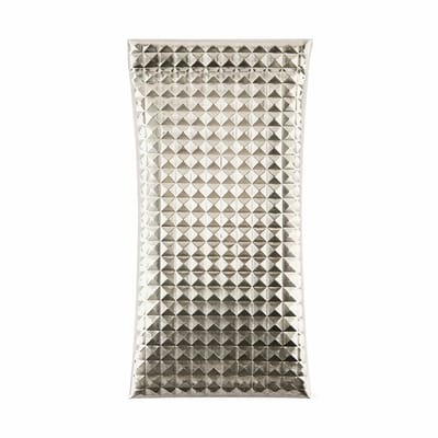 Goudkleurige pop up brillen koker dames – softcase brillenkoker met automatische sluiting en geometrisch reliëf – draagbare opberg case voor leesbril en zonnebril