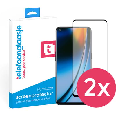 DuoPack: OnePlus Nord 2 screenprotector gehard glas Edge to Edge