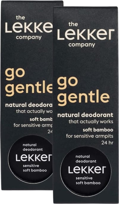 The Lekker Company sensitive deodorant crème soft bamboo duoverpakking