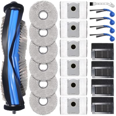 Dailygoods- Stofzuigerrobot met accessoires - Hoofdborstel - Schoonmaakdoeken - Stofzakken - Filters - Zijborstels - HEPA-filter voor schone lucht - Stofzuigeraccessoires