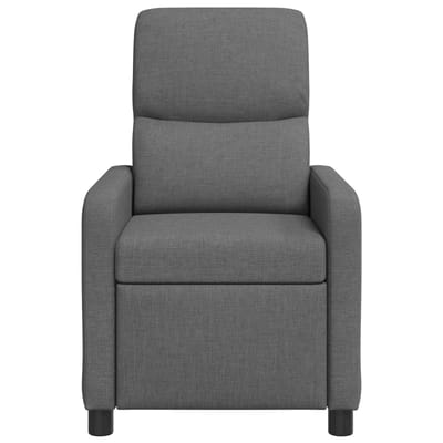 vidaXL - Recliner - Donkergrijs - Polyester