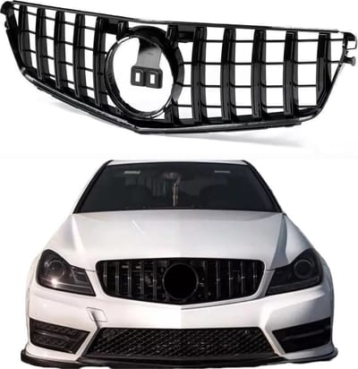 Panamericana Grill geschikt met Mercedes c klasse W204 2007-2014 - Glans zwart