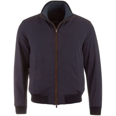 Paul & Shark Jack Typhoon Re-4X4 Stretch Bomber Suede Contrasts Navy / male