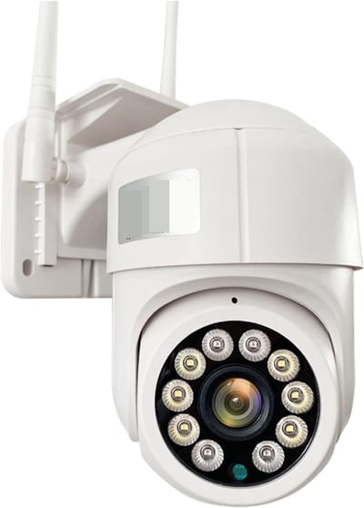 Draadloze Bewakingscamera - IP Camera Dome - Huis Beveiligen - 5MP HD Resolutie - 20M Nachtzicht - Wit
