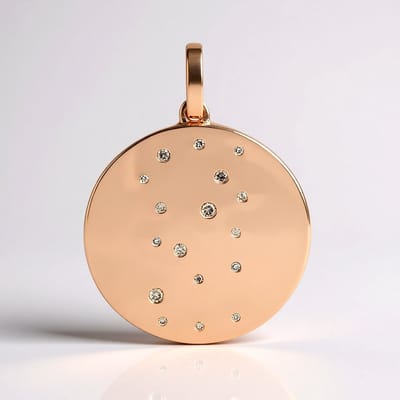 Cavill - Hanger 925 Sterling Zilver Rosé Verguld - 0,104 ct I1 Argyle Rose de France Diamanten - Ronde Briljant - Elegant en Tijdloos Design