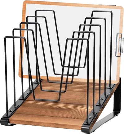 Bureau Organizer - Documentenhouder Dossierrek - Bureau Opruimen - Schuin Kantelbaar Ontwerp - 279 cm - Zwart