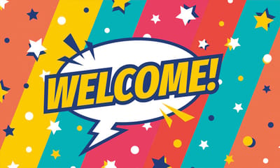 LUQ – Gevelvlag Welcome – 150x90cm – XXL Polyester Vlag – Feestdecoratie Binnen & Buiten Versiering – Direct Ophangen