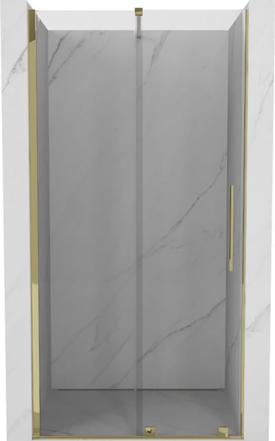 Mexen Velar schuifdouchedeur 90 , transparant, goud - 871-090-000-01-50