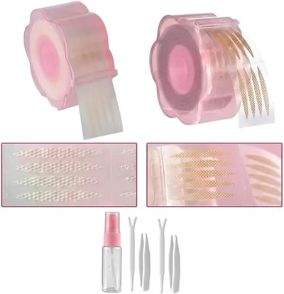 Set van 960 onzichtbare dubbele ooglidbandjes voor ooglidlifting - wateractief, zelfklevend en inclusief sprayfles en pincet voor perfecte oogvormen