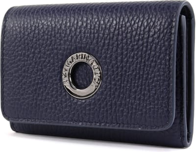 MANDARINA DUCK Leren Portemonnee Mellow Leather Wallet Dress Blue Blauw