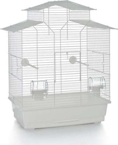 Beeztees Iza 2 Pagode - Vogelkooi - Wit - 45x28x59,5 cm