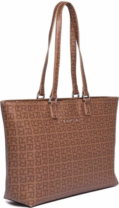 REPLAY Schoudertas Shopper Shoulder Bag Dirty Pale Beige Lichtbruin