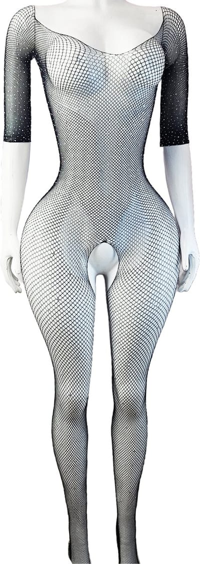 BamBella ® - Panty pak -Onesize - body suit - Dames - Onesize - Erotische jumpsuit van kant lingerie zwart