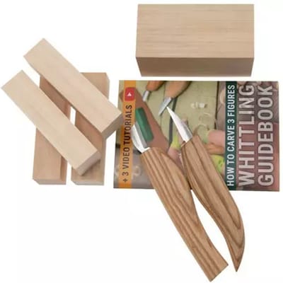 BeaverCraft S16 Figure Carving Set Houtsnij Startset Met Lindenhout En Instructies
