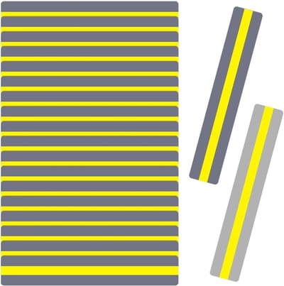 Set van 20 Gele Leestrepen voor Dyslexie, 19 x 3.2 cm, Leeshulpmiddel voor Kinderen, Vermindert Visuele Stress, Ideaal voor Basisonderwijs en Begeleiding bij Lezen